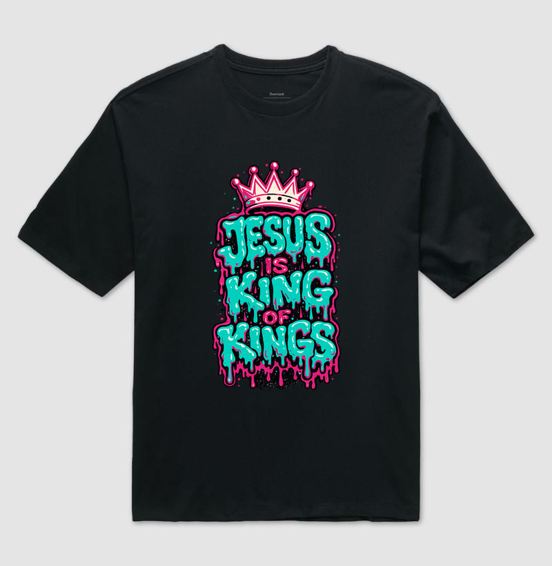 Camiseta Oversized Unisex Jesus King SBLG