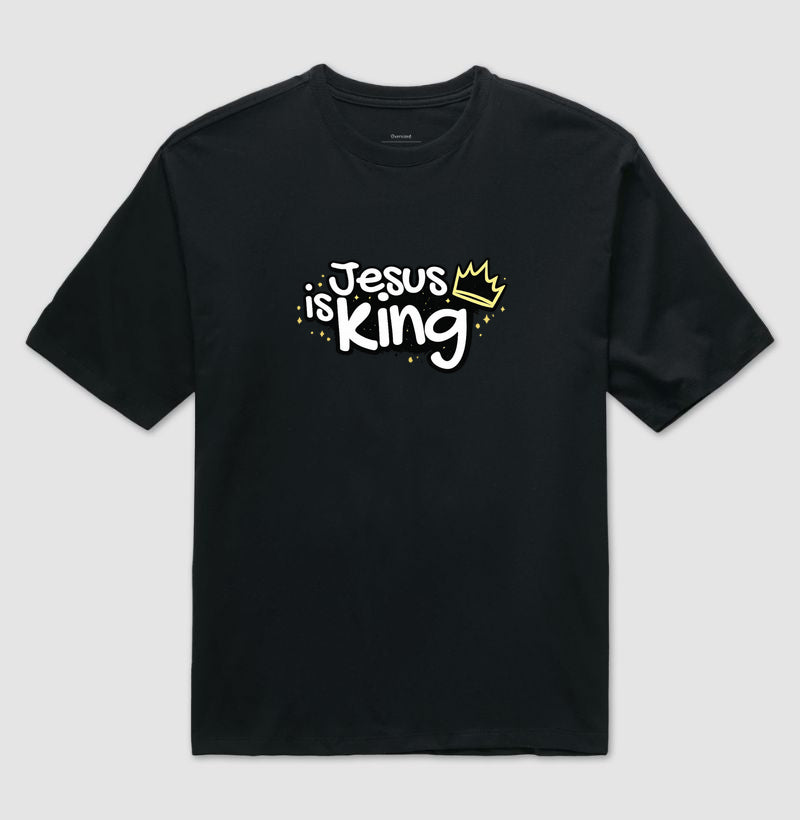 Camiseta Oversized Unisex Jesus Is King SBLG
